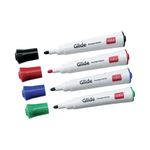 Nobo Glide Drywipe Marker Medium Bullet Tip Assorted Pack of 4 1902096