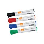 Nobo Glide Drywipe Marker Medium Bullet Tip Assorted Pack of 4 1902096