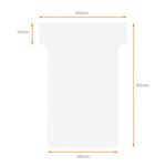 Nobo T-Card Size 2 48x85mm White Pack of 100 2002002