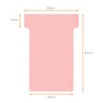 Nobo T-Card Size 2 48x85mm Pink Pack of 100 2002008