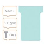 Nobo T-Card Size 2 48x85mm Light Blue Pack of 100 2002006