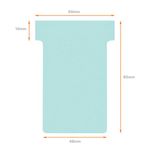 Nobo T-Card Size 2 48x85mm Light Blue Pack of 100 2002006
