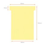 Nobo T-Card Size 3 80x120mm Yellow Pack of 100 2003004