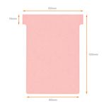 Nobo T-Card Size 3 80x120mm Pink Pack of 100 2003008