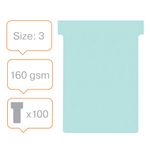 Nobo T-Card Size 3 80x120mm Light Blue Pack of 100 2003006