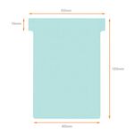Nobo T-Card Size 3 80x120mm Light Blue Pack of 100 2003006