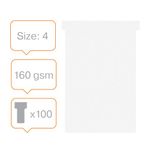 Nobo T-Card Size 4 112x180mm White Pack of 100 2004002