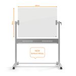 Nobo Diamond Mobile Magnetic Glass Board 1200x900mm 1903943