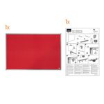 Nobo Essence Felt Notice Board 1800x1200mm Red 1904068