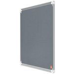 Nobo Premium Plus Felt Notice Board 600 x 450mm Grey 1915194