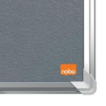 Nobo Premium Plus Felt Notice Board 600 x 450mm Grey 1915194