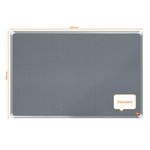 Nobo Premium Plus Felt Notice Board 900 x 600mm Grey 1915195