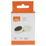 Nobo Whiteboard Magnets 38mm White Pack of 10 1915315