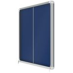 Nobo Premium Plus Lockable Noticeboard 18xA4 Sheets Blue Felt 1915334