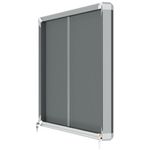 Nobo Premium Plus Lockable Noticeboard 8xA4 Sheets Grey Felt 1915336