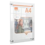 Nobo A4 Acrylic Wall Mounted Poster Frame Clear 1915591