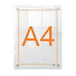 Nobo A4 Acrylic Wall Mounted Poster Frame Clear 1915591