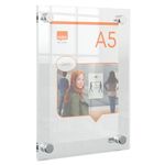 Nobo A5 Acrylic Wall Mounted Poster Frame Clear 1915592