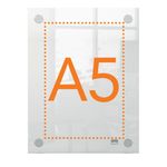 Nobo A5 Acrylic Wall Mounted Poster Frame Clear 1915592