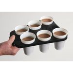 Acorn Vending Cup Tray Plastic 6 Cup Capacity Black DRINKTRAY