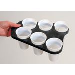 Acorn Vending Cup Tray Plastic 6 Cup Capacity Black DRINKTRAY