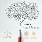 Parker Vector Fountain Pen Medium Black with Chrome Trim 67407 S0881041