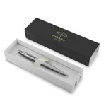 Parker Jotter Ballpoint Pen Medium Steel with Chrome Trim Blue 1953170