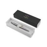 Parker Jotter Ballpoint Pen Medium Steel with Chrome Trim Blue 1953170