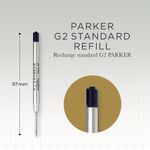 Parker Quink Ballpoint Pen Refill Medium Black Blister (Pack of 12) S0909550