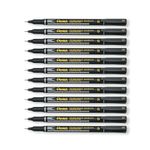 Pentel Permanent Marker Super Fine Point Black Pack of 12 NFS410-A