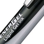 Pentel EnerGel Xm Retractable Gel Pen Medium Black (Pack of 12) BL77-A