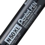 Pentel N50XL Marker Chisel Tip Black (Pack of 6) N50XL-A