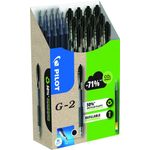 Pilot G-207 Retractable Gel Rollerball Pen 0.7mm Tip 0.39mm Line Black Greenpack (Pack 12 + 12 Refills) - WLT556176