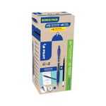 Pilot G-207 Retractable Gel Rollerball Pen 0.7mm Tip 0.39mm Line Blue Greenpack (Pack 12 + 12 Refills) - WLT556183