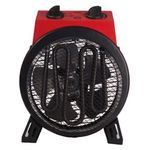 Igenix 3000W Industrial Drum Fan Heater 2 Heat Settings Red IG9301