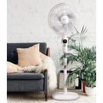 Igenix 16 Inch Digital Pedestal Fan Timer Remote Control White DF1670