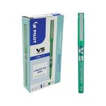 Pilot V5 Hi-Tecpoint Ultra RollerballxFine Green (Pack of 12) BXV504