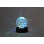 Desktop LED Light Up Glitter Ball Mood Light 100mm Battery Operated SWGB