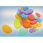 Acrylic Pebbles Shatterproof Assorted Sizes Assorted Colours (Pack of 30) AP30
