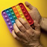 Pop Fidget Pad Square Multicoloured 125x125x10mm POPSQM