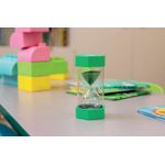 Sand Timer with Matching Coloured Sand 1 Minute Green/Clear 75x75x160mm ST1
