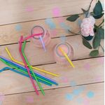 Pukka Party Flexible Drinking Straws Assorted (Pack of 24) PTY580