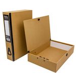 Pukka Recycled Box File Foolscap Kraft (Pack of 8) RF-9487