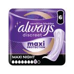 Always Discreet Pads Maxi Night Pack of 6 C005835