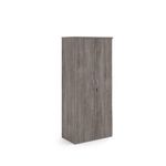 Universal double door cupboard 1790mm high with 4 shelves - grey oak