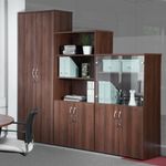 Universal bookcase 2140mm high with 5 shelves - Kendal Oak