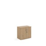 Universal double door cupboard 740mm high with 1 shelf - Kendal Oak