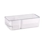 StoreStack Refrigerator Bin +Lid 2 Inserts Clear 368x114x114mm RB13609