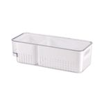 StoreStack Refrigerator Bin +Lid 2 Inserts Clear 368x114x114mm RB13609