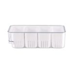 StoreStack Refrigerator Bin +Lid 4 Inserts Clear 368x114x114mm RB13610
